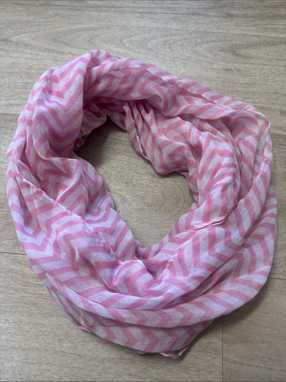 Pink Chevron Infinity Scarf - Women's Lightweight Wrap